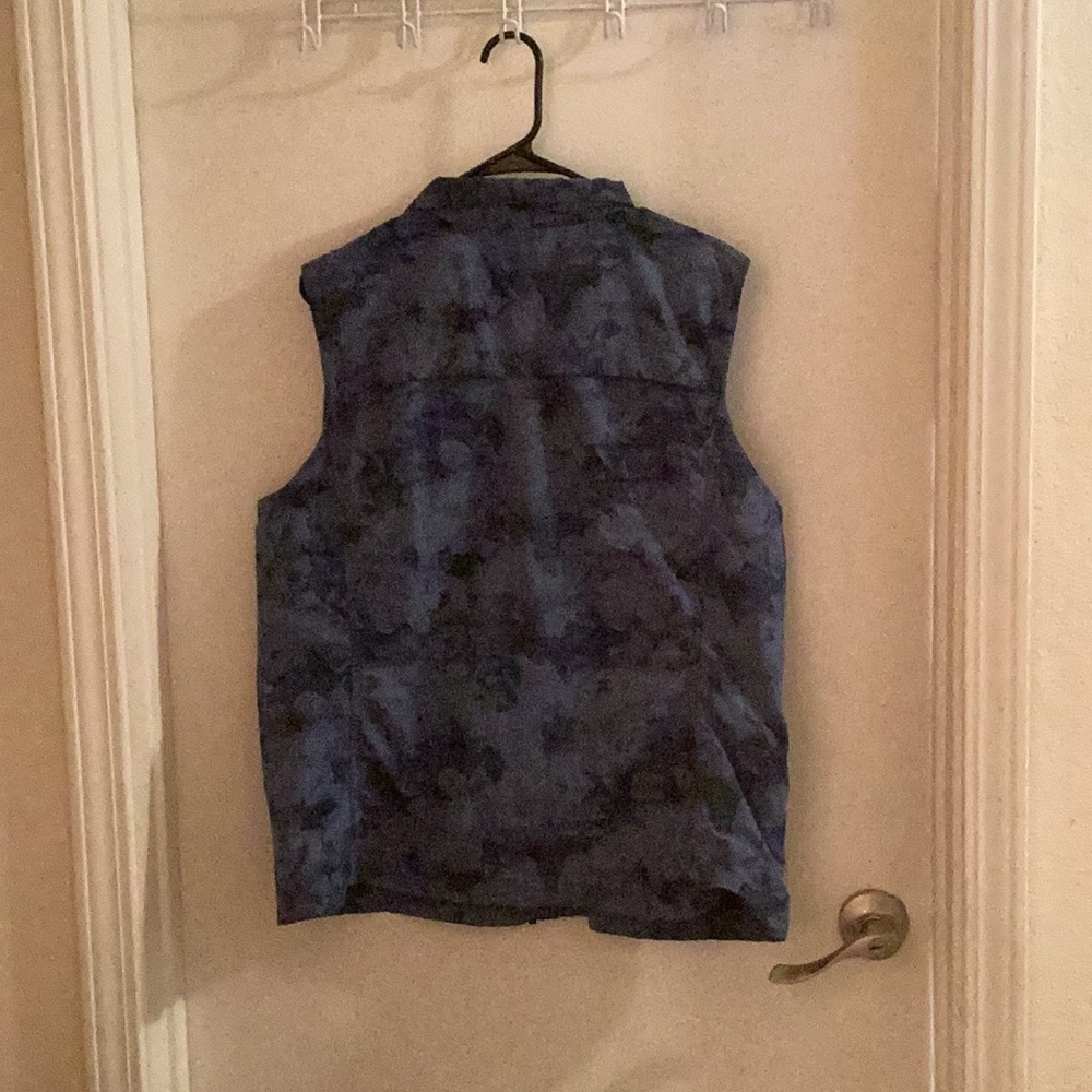 Eddie Bauer Blue Camouflage Jacket Vest Size XL - Picture 8 of 8